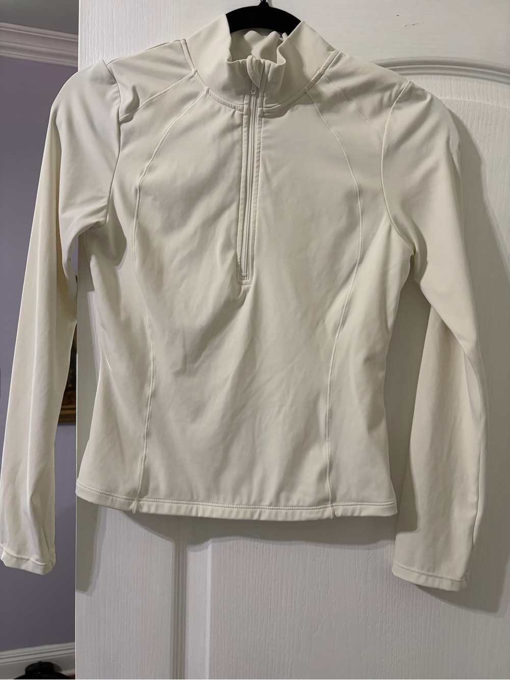 Women’s Cream Half-Zip Active Pullover Sz S